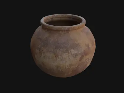 old Vases set 4 Low-poly 3D model