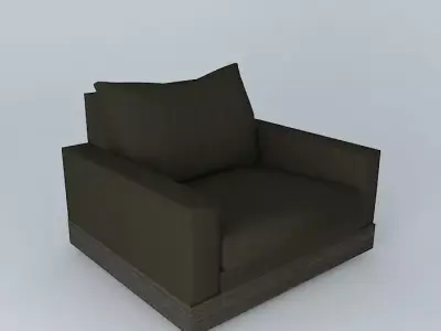 Side block sofa 3D model