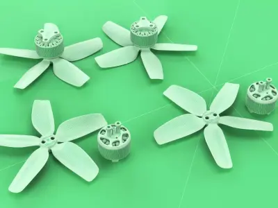 AVATA drone motor 3d model with original props 3D model