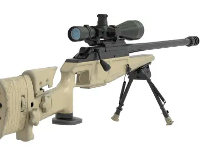 SIG Blaser R93 LRS2 Tactical Low-poly 3D model