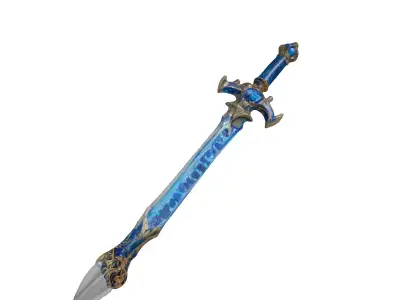 Glowing Magical Sword 3D Model 3D model