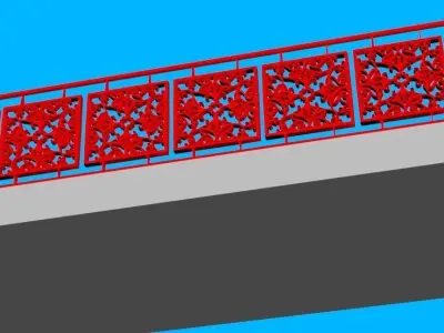 Terrace Fence 3D model
