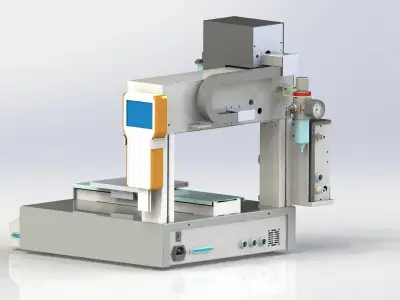 Desk type glue machine 3D model