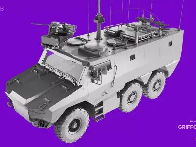 VBMR Griffon French Six-Wheel Armoured Vehicle 3D model