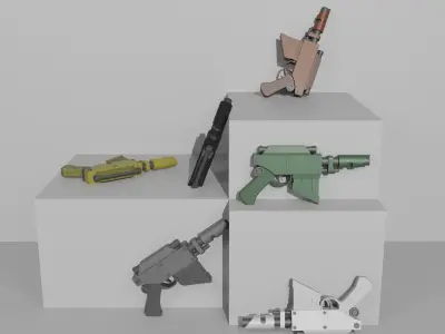 Warhammer 40k Voss Pattern Hellpistol Free low-poly 3D model