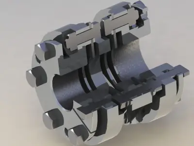 Elastic coupling 2 3D model
