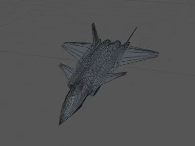 Chengdu j20  Low-poly 3D model