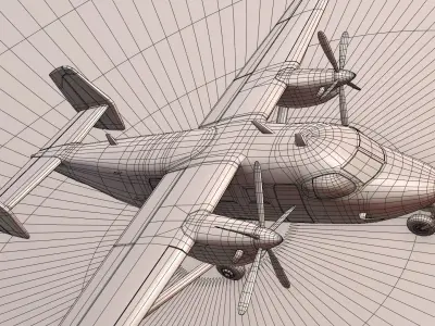 PZL M28 Bryza -Skytruck Low-poly 3D model