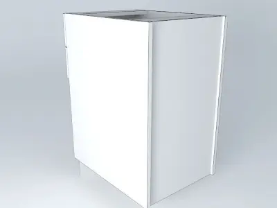 B0D2D kitchen cabinet with two drawers Free 3D model