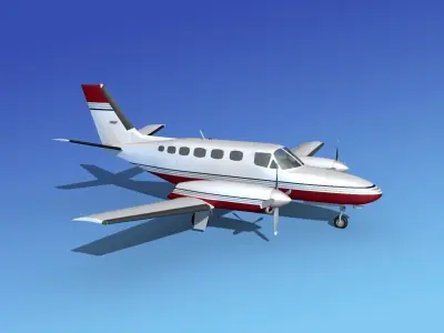 Cessna 441 Conquest II V08 3D model