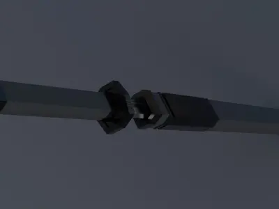 Samurai sword Low-poly 3D model