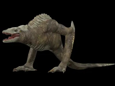 Skullcrawler Rigged - Giant reptile Low-poly 3D model