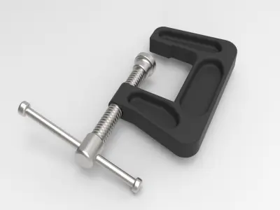 C-Clamp clamp with screw 3D model