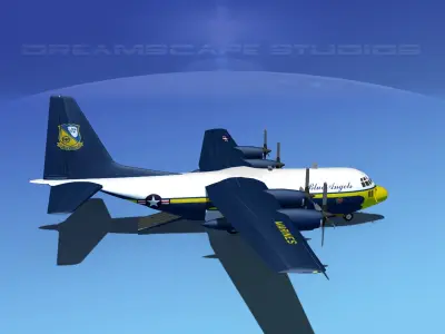 Lockheed C-130 Hercules  Blue Angels 3D model