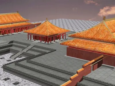 Chinese forbidden city 3D model