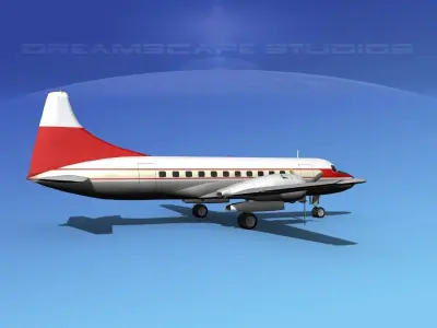 Convair CV-340 Private 2 3D model