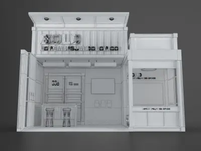 EXHIBITION STAND PACKAGE 03 3D Model Collection