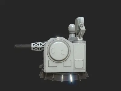 Chinese Navy HPJ11 1130 CIWS Close-In Weapon System Low-poly 3D model