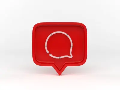 Icons speech bubble icon 3D model