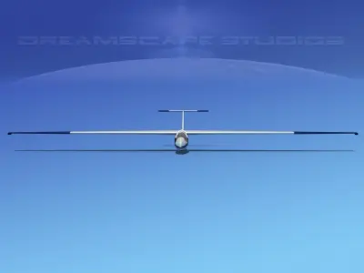 SZD-36 Cobra Glider V08 Low-poly 3D model