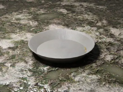 Iron Gold Pan Low-poly 3D model