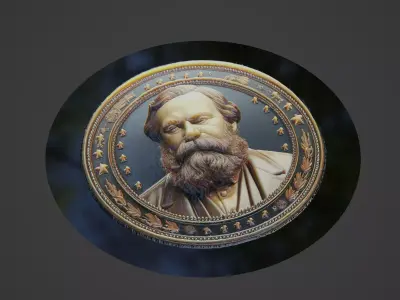 Engels Medallion 3D print model