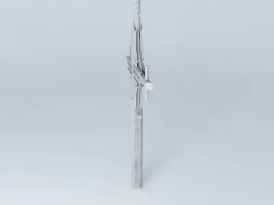 cross silver Free 3D model