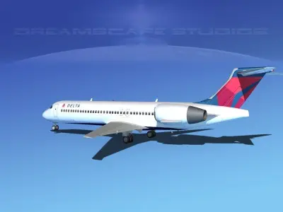 Boeing 717-200 Delta 3 3D model