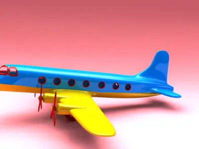 Toy airplane 3D model
