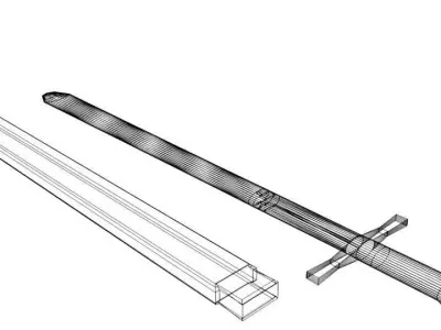 Sword - English Broadsword 3D model