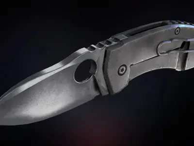 Tactical and survival knife game-ready 3D model Low-poly 3D model