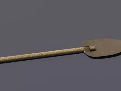 3d low poly shovel Free low-poly 3D model