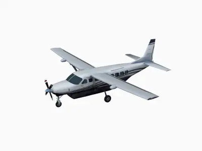 Cessna 208 Caravan Low-poly Low-poly 3D model