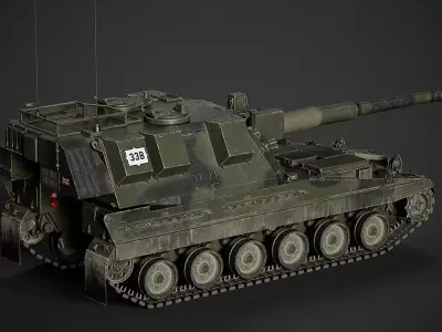 AS-90 Low-poly 3D model