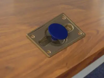 Lifting Ring Flush Brass Free 3D model