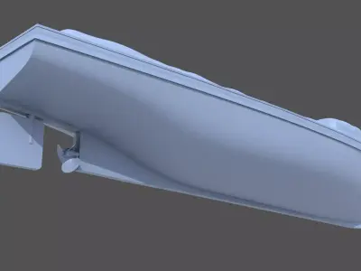 ww2 Japanese Motorboat - Commercial license - 1-100 scale 3D print model