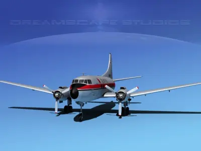 Martin 202 Japan Airlines 3D model