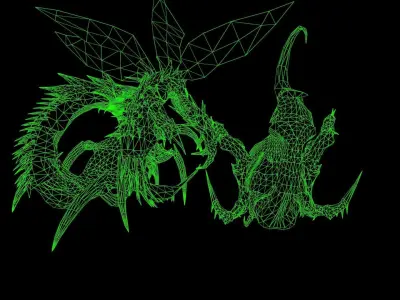 Nightmare Beetle Pack Low-poly 3D model