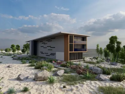 Hotel Beach-Hotel Beach Resort 3D model