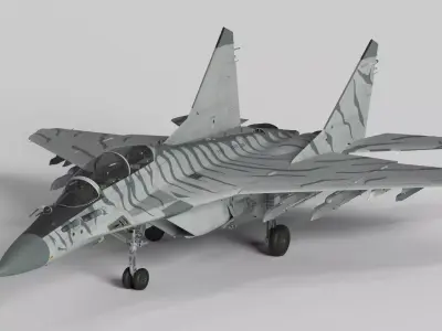 High-Detail MiG-35 Fighter Jet  Game-Ready  Low-poly 3D model