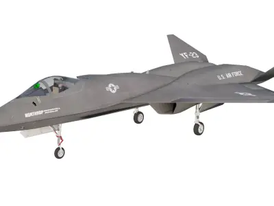 YF 23 Black Widow II Fighter Jet 3D model