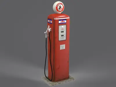 Gas Station 3D model 12