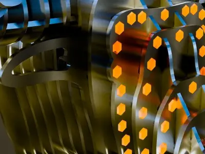 Metalic bull head 3D model