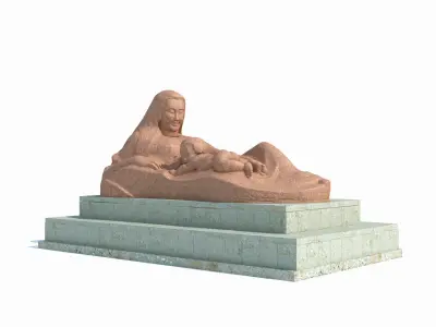 Yellow River Mother Sculpture 3D model