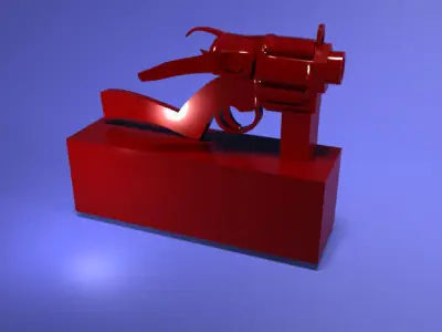 fantasy pistol 3D printable  3D print model
