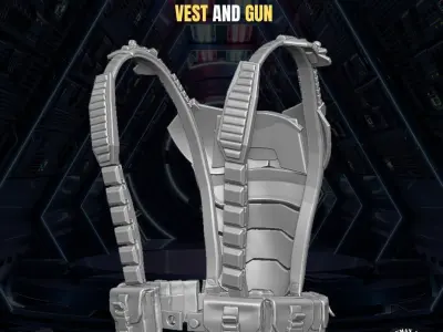 Hunter Trooper Kit for Action Figures 3D print model