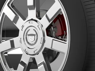 Cadillac Escalade esv 2wd1 wheel 3D model