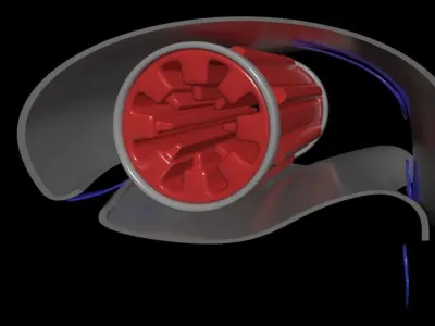 Modular Bladeless Thrust Chamber 02 - Concept 3D model