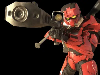 Halo Sniper Rifle Free low-poly 3D model