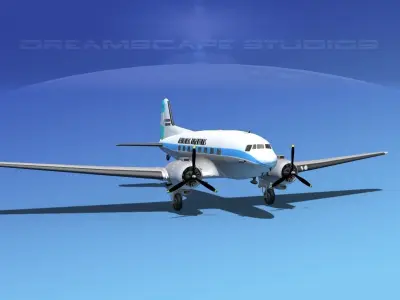 Douglas DC-3 Aerolineas Argentinas  3D model